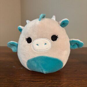 5" Original Squishmallows Coley the Dragon - Blue & White